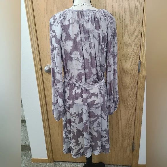 Jade Collection Johnny Was Velvet Burnout Floral Fairycore Tie Tassel Boho Dress - Picture 4 of 6